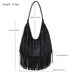 Untamed Leather Fringe Shoulder Bag