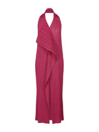 Radiant Pleated Halter Maxi Dress