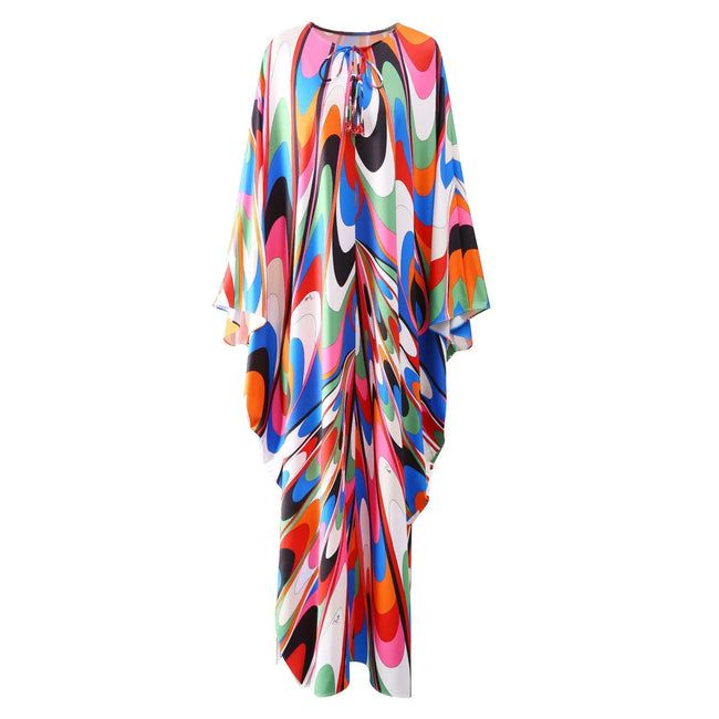 Vibrant Printed Loose Maxi Dress Hover Image