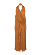 Radiant Pleated Halter Maxi Dress