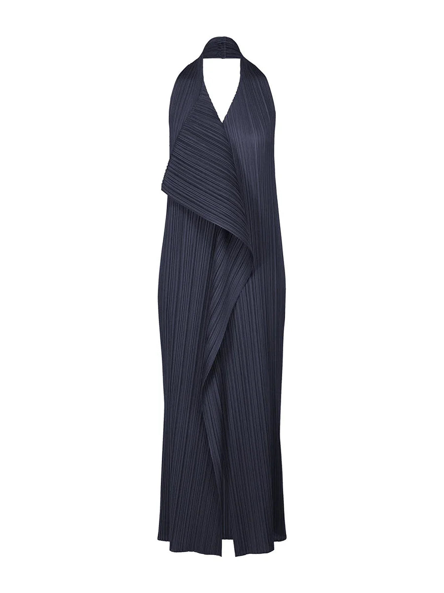 Radiant Pleated Halter Maxi Dress