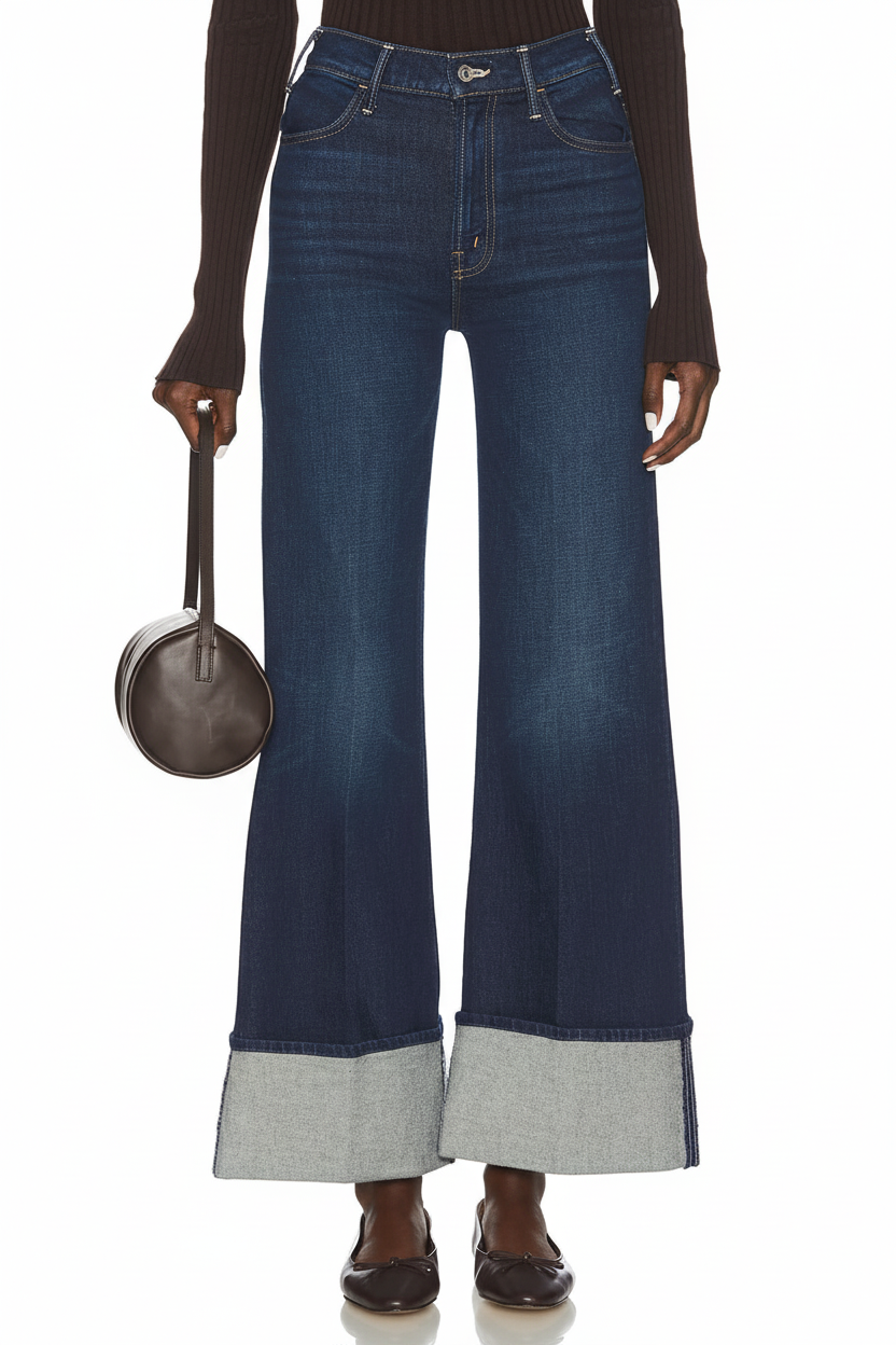 The Petite Hustler Roller Sneak Cuff Jeans