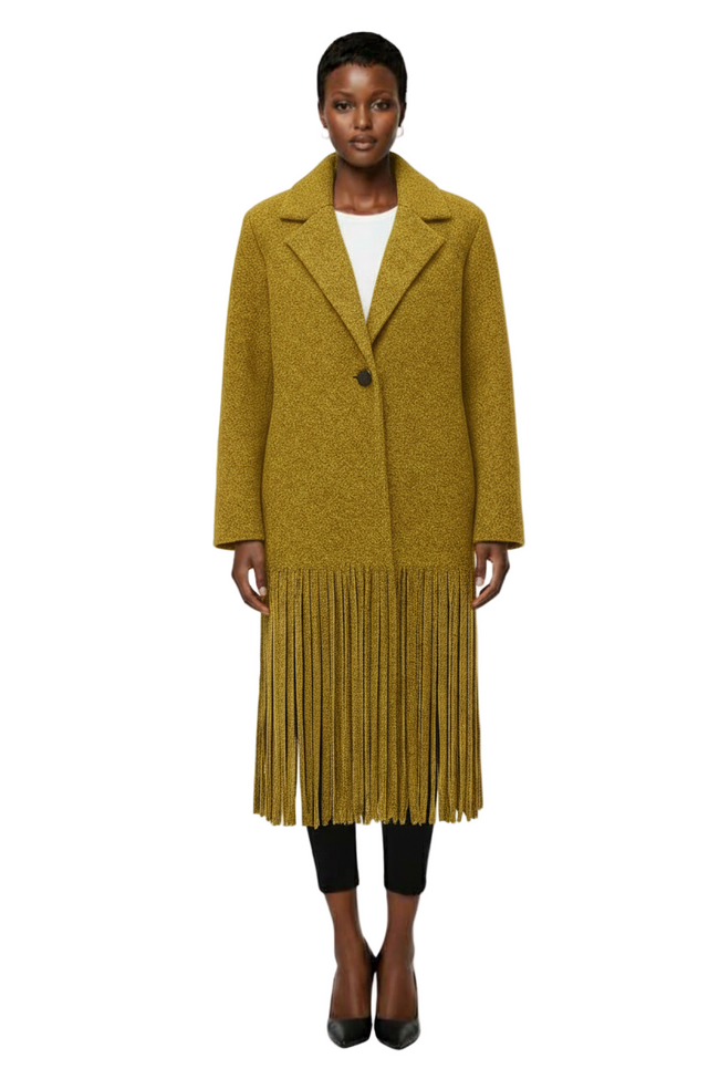 Vero Fringe Coat Hover Image