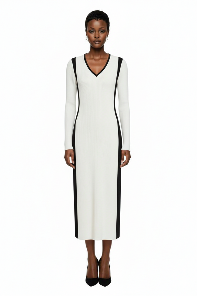 Women's Contrast Panel Sweater Dress, Macy's Exclusive Hover Image