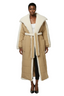 Women's Contrast Sherpa Coat