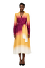 Women's Ombré Faux-Wrap Dress