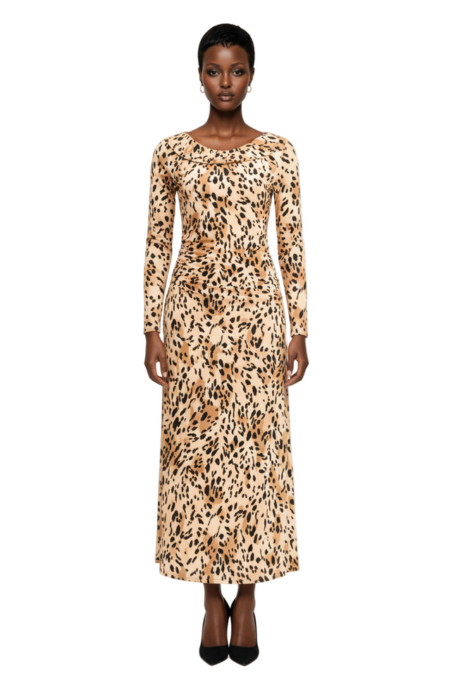 Women's Printed Cross-Neck Maxi Dress, Macy's Exclusive Hover Image