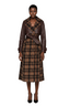 Women's Plaid Oversized Maxi Trench Coat