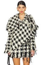 Houndstooth Knotted Jacket