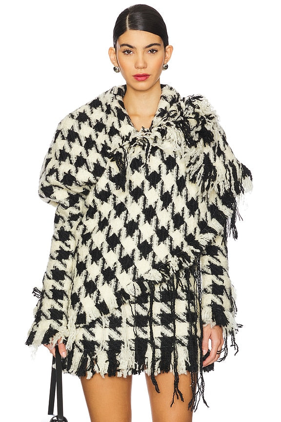 Houndstooth Knotted Jacket Main Image