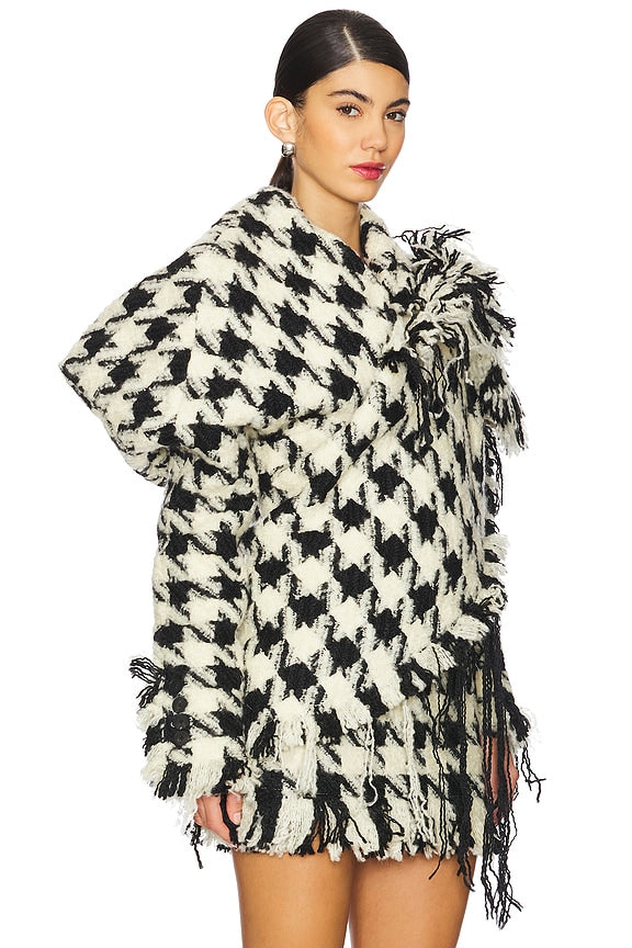 Houndstooth Knotted Jacket
