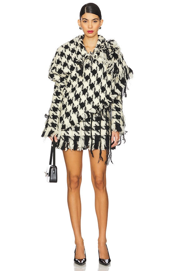 Houndstooth Knotted Jacket