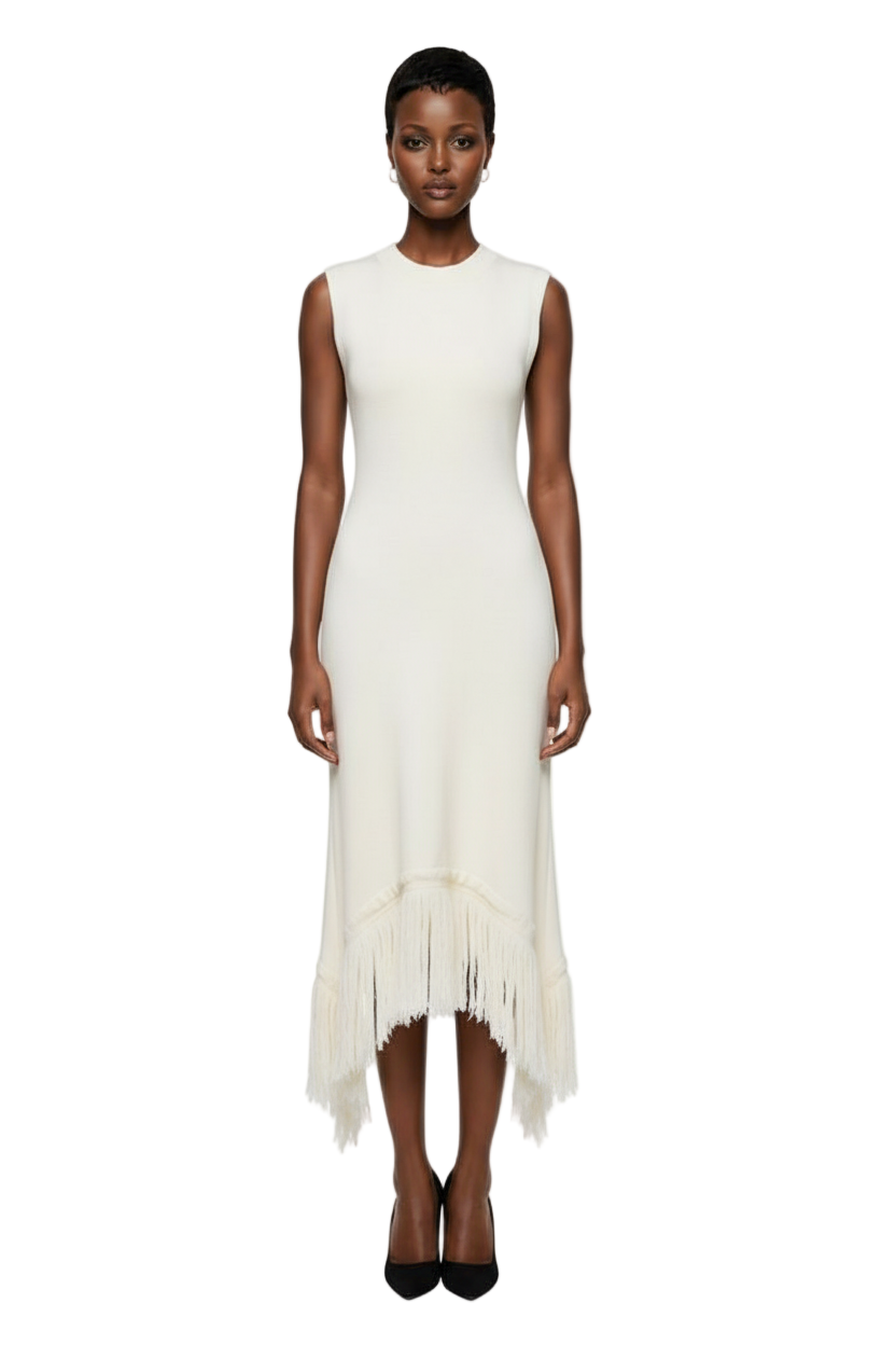 Zivah 2025 New Early Elegant Round Neck Sleeveless Asymmetrical Hem Tassel