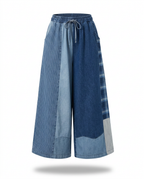 Unique Patchwork Wide Leg Trousers