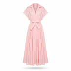 SUPER OS SLEEVELESS BF NK SHIRT FLARED GOWN