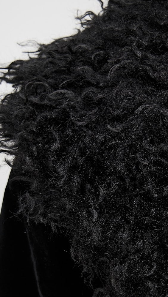 Faux Fur Trimmed Tailored Coat