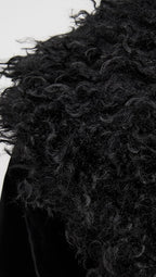 Faux Fur Trimmed Tailored Coat