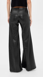 Olivia Vegan Leather Wide Leg Flare Pants