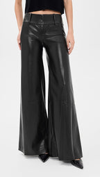 Olivia Vegan Leather Wide Leg Flare Pants