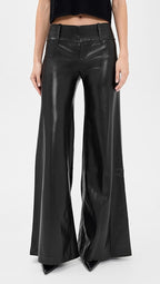 Olivia Vegan Leather Wide Leg Flare Pants
