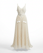 Audacious Polka Dot Mesh Maxi Dress