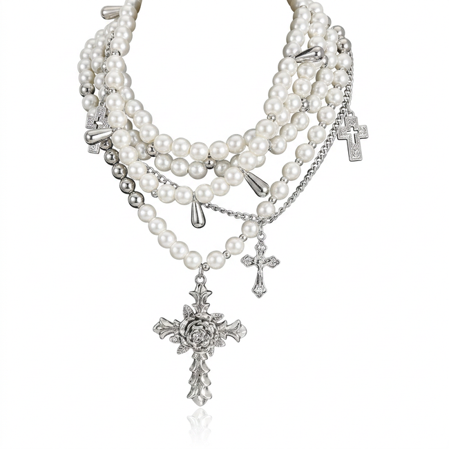 Mystic Pearl Layered Choker Hover Image