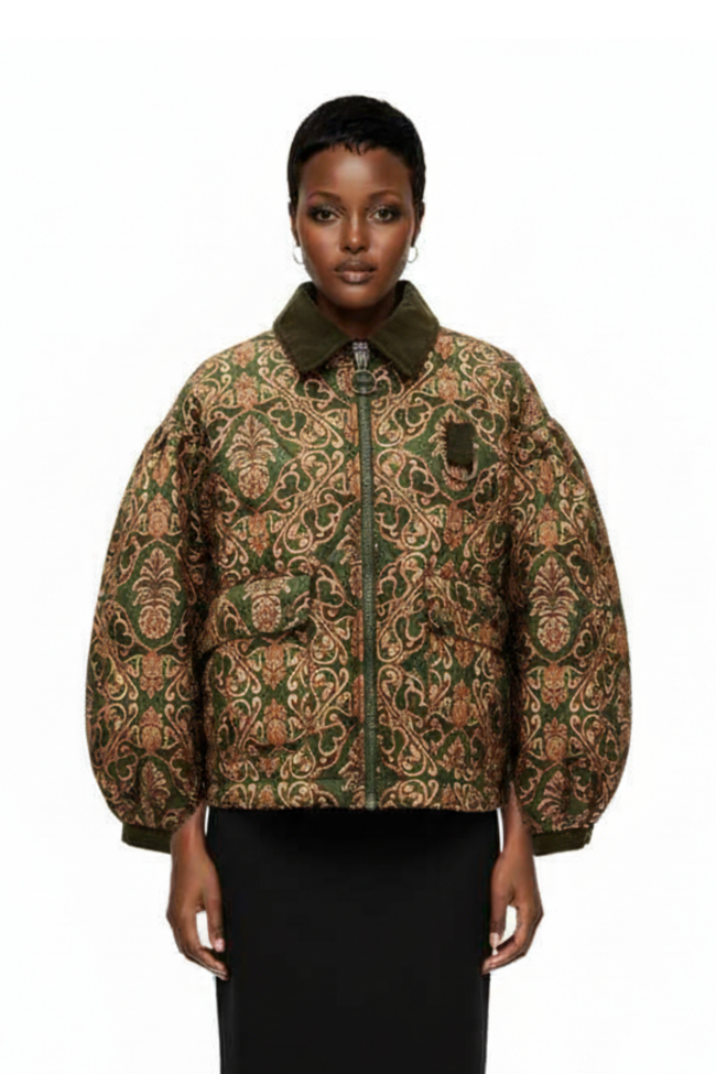 Barbour X Farm Rio Luisa Quilt Jacket Hover Image