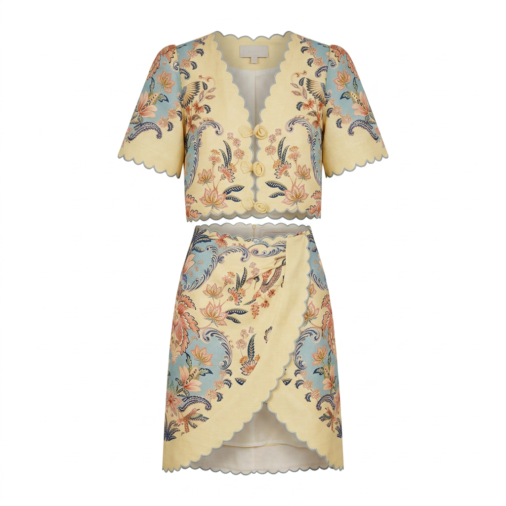 Butter Yellow Boho Beauty Midi Skirt