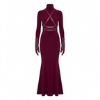 LONG SLEEVE TURTLE FISHTAIL GOWN