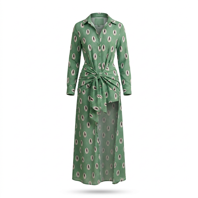 Igba Deconstructed Maxi Shirt Dress - Asymmetric & Sculpted Hover Image