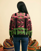 Confident Jacquard Knit Cardigan