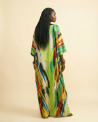 [Pre Order] Amuko Adire Kaftan: Luxurious Multicolored Bubu Gown