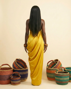 Abiacham Silk-Blend Maxi Dress - Elegant Evening Wear - back view
