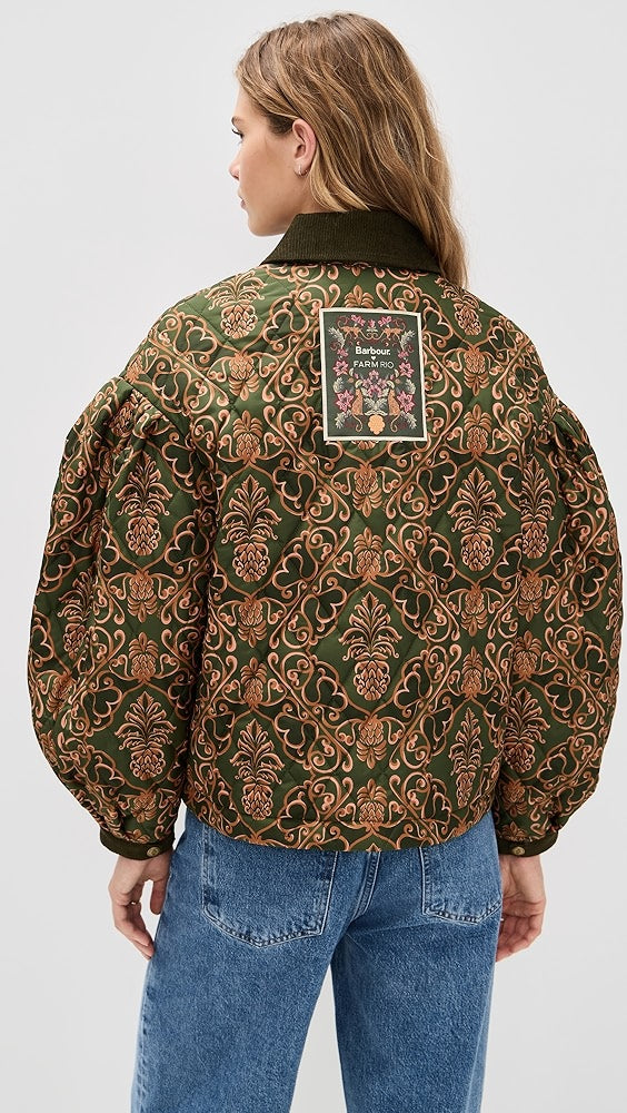 Barbour X Farm Rio Luisa Quilt Jacket