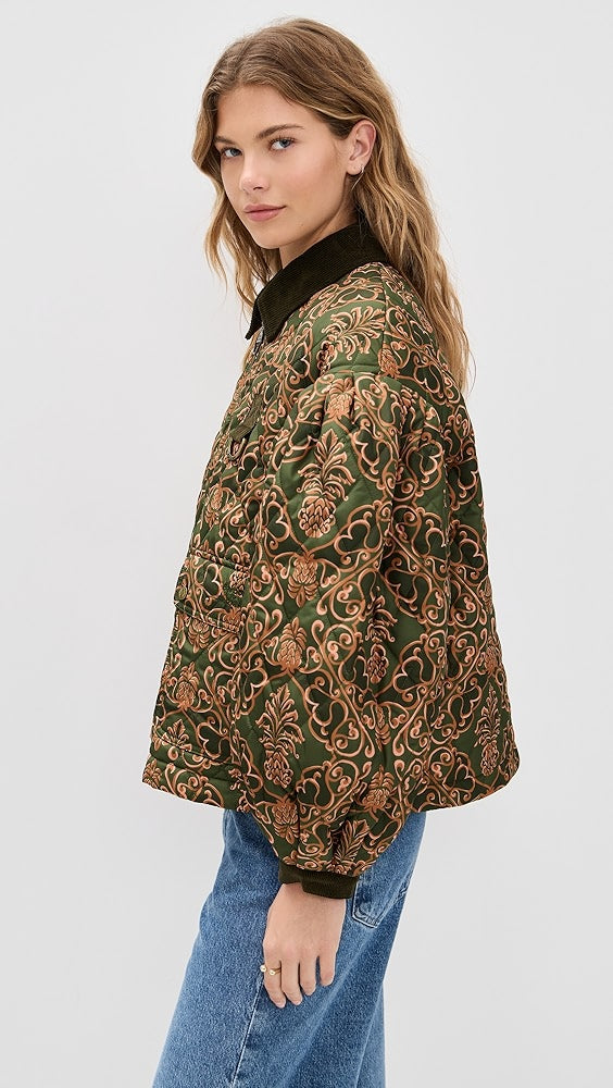 Barbour X Farm Rio Luisa Quilt Jacket