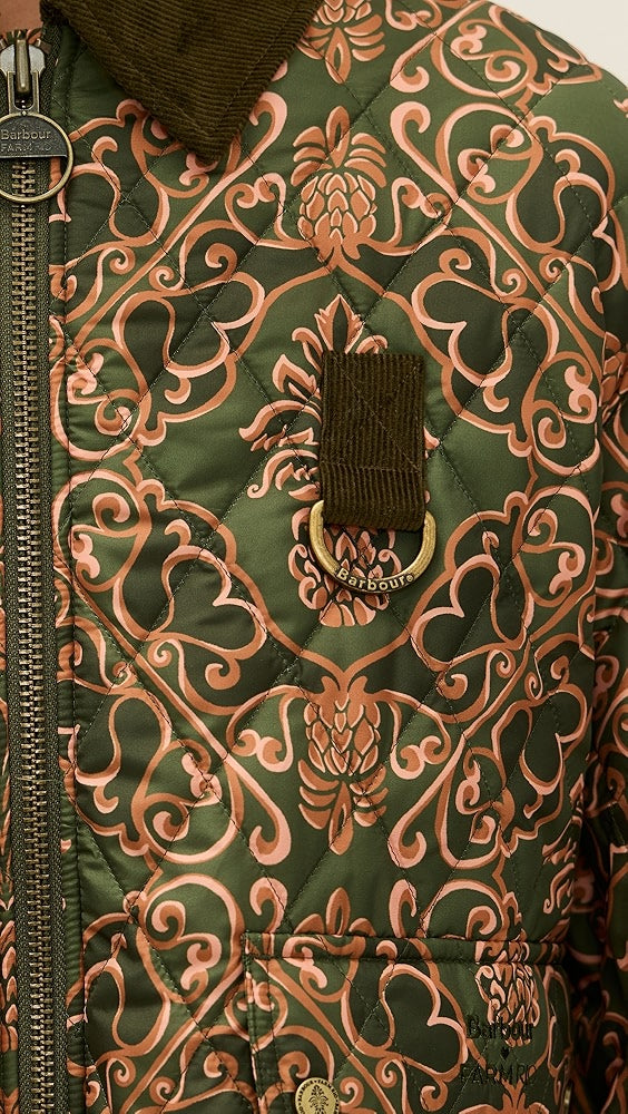 Barbour X Farm Rio Luisa Quilt Jacket
