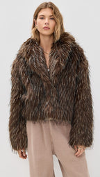 Brown Faux Fur Coat