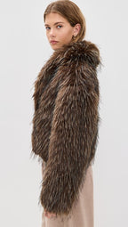 Brown Faux Fur Coat