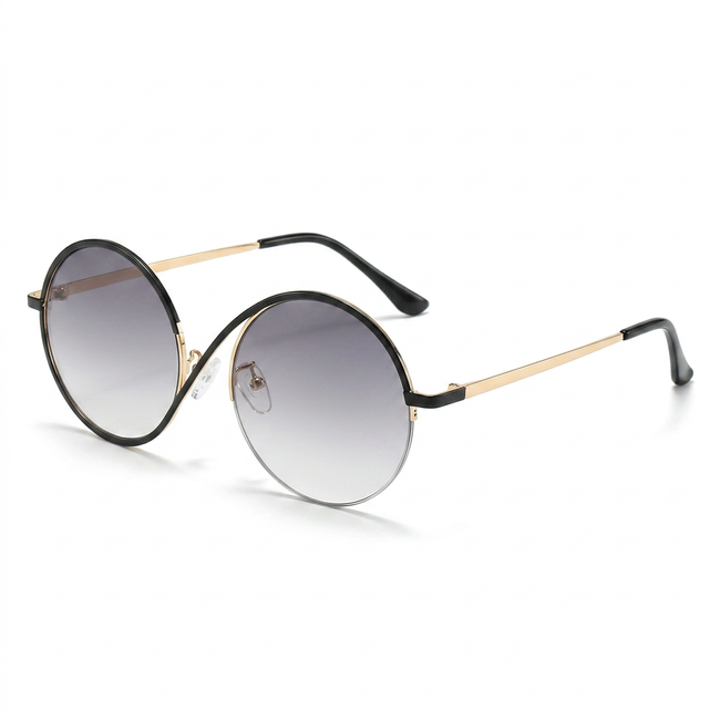 Wanderlust Gold Round Sunglasses Hover Image