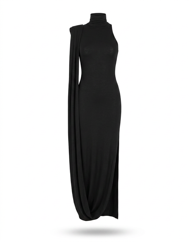 Radiant High Neck Maxi Dress Hover Image