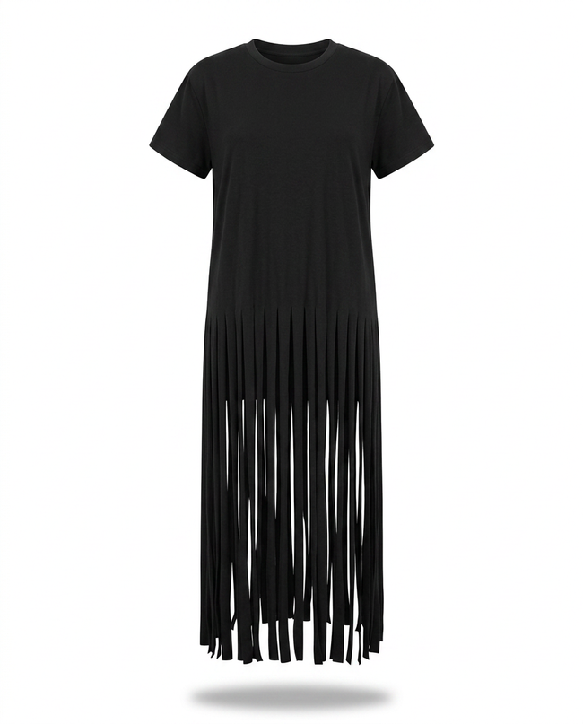 Wild Heart Fringe Cotton T-Shirt Hover Image
