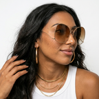 Radiant Gold Oversized Sunglasses