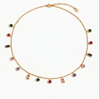 Vibrant Gold Crystal Statement Necklace