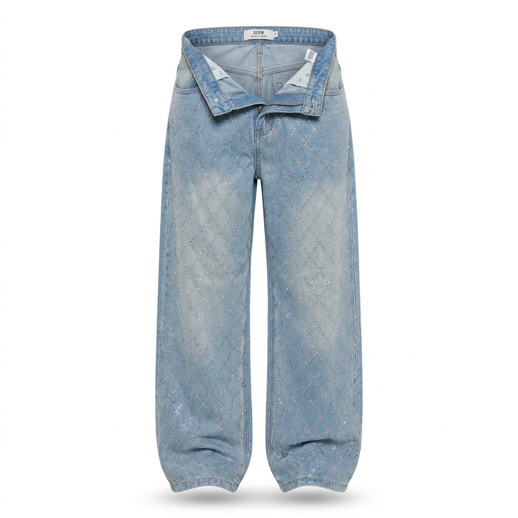 SHINE BRIGHT RHINESTONE DENIM
