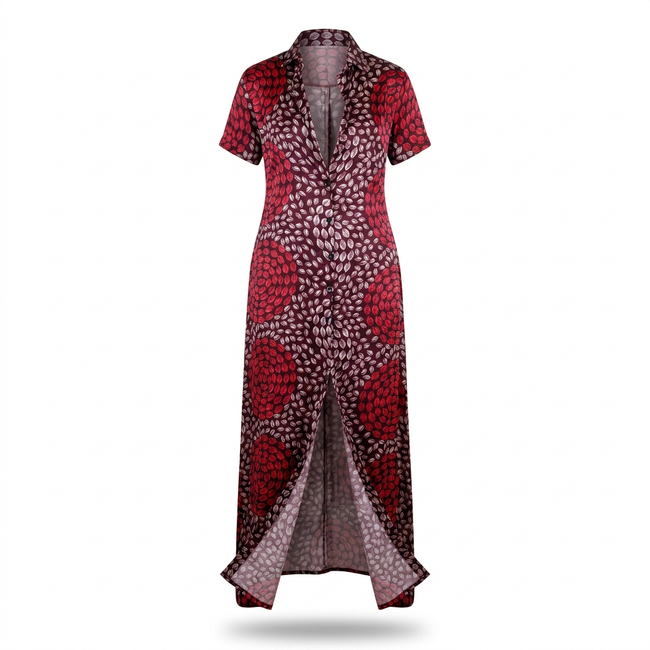 Adanwa Silk Ankara Kaftan Hover Image
