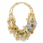 Magnetic Citrine Butterfly Pendant Necklace