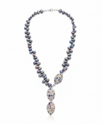 Magnetic Peacock Pearl Pendant Necklace