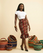 Ilela Ankara Cotton Skirt - Elegant & Chic