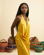 Abiacham Silk-Blend Maxi Dress - Elegant Evening Wear