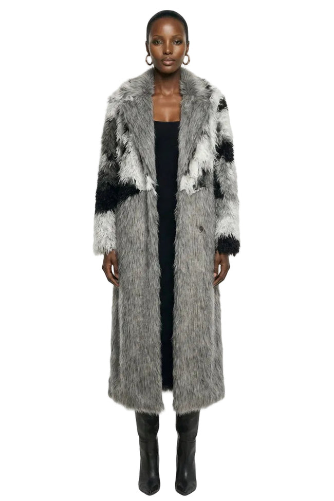 [PRE-ORDER]  The Urban Shag Bi-Textural Maxi Coat Hover Image